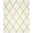 thumbnail image 1 of SAFAVIEH Montreal Vesela Geometric Diamonds Shag Area Rug, Ivory/Beige, 6'7" x 9'6", 1 of 11