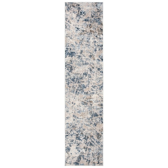 SAFAVIEH Moon dust Hannan Abstract Distressed Runner Rug, Grey/Blue, 2' x 8'