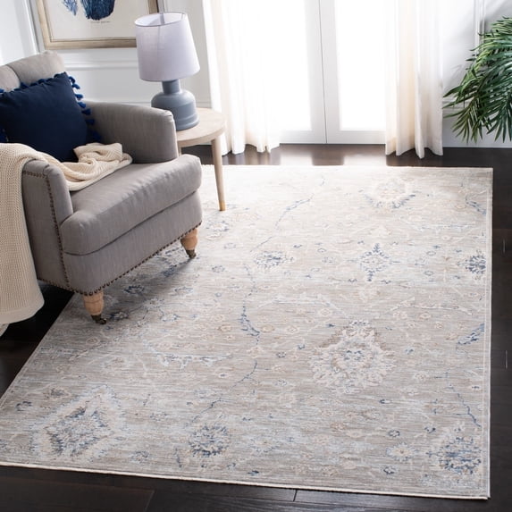 SAFAVIEH Moon dust Isidor Abstract Floral Area Rug, Grey/Ivory, 4' x 6'