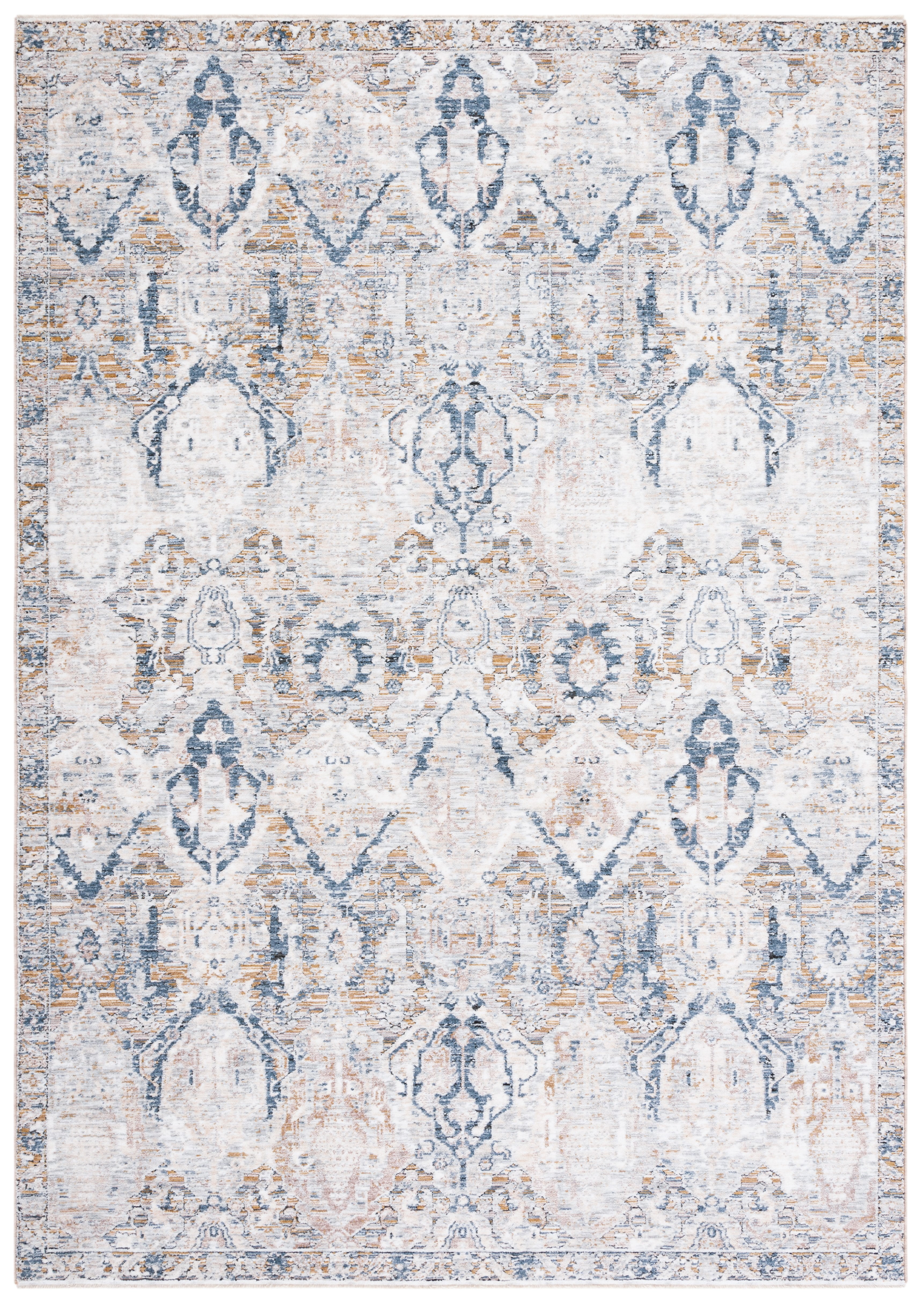 Elysian Gray 4' x 6' Oriental Viscose Area Rug