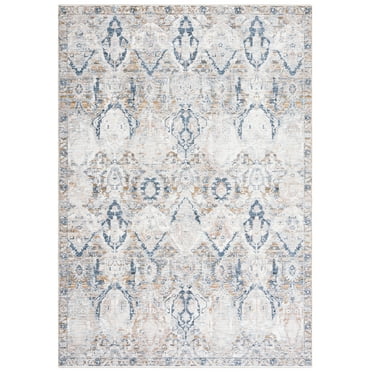 SAFAVIEH Moondust Brion Oriental Polyester Area Rug, Grey/Blue, 8' x 10'