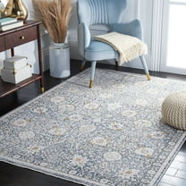 SAFAVIEH Moondust Daragh Floral Polyester Area Rug, Ivory/Grey, 8' x 10'