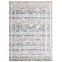 SAFAVIEH Moondust Elyse Oriental Polyester Area Rug, Blue/Grey, 8' x 10'