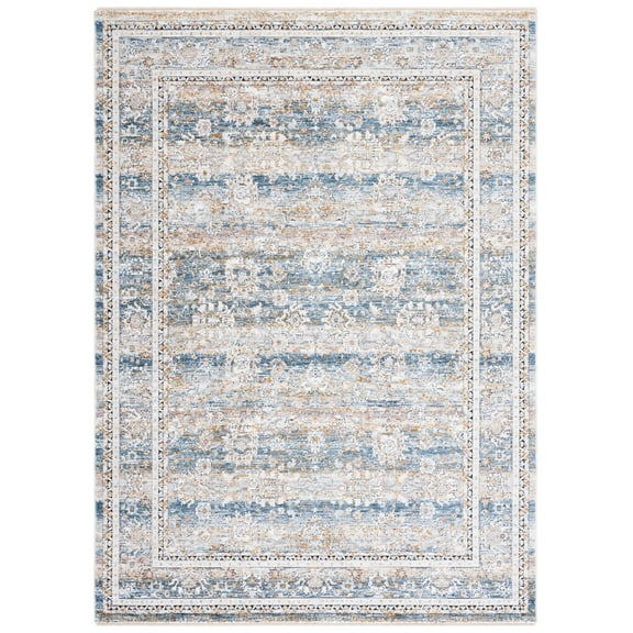 SAFAVIEH Moondust Elyse Oriental Polyester Area Rug, Blue/Grey, 8' x 10'