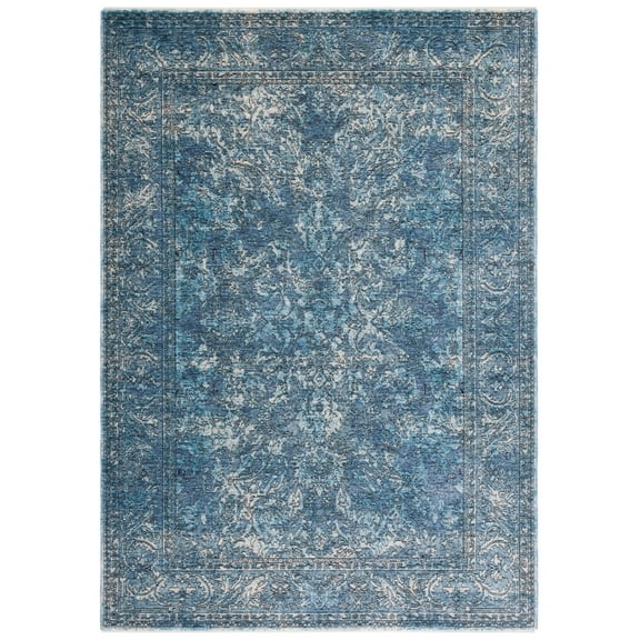 SAFAVIEH Moondust Kierra Oriental Polyester Area Rug, Blue/Turquoise, 8' x 10'