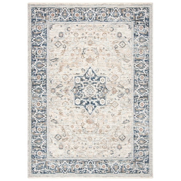 SAFAVIEH Moondust Paxton Oriental Area Rug, Grey/Blue, 5'3" x 7'7"