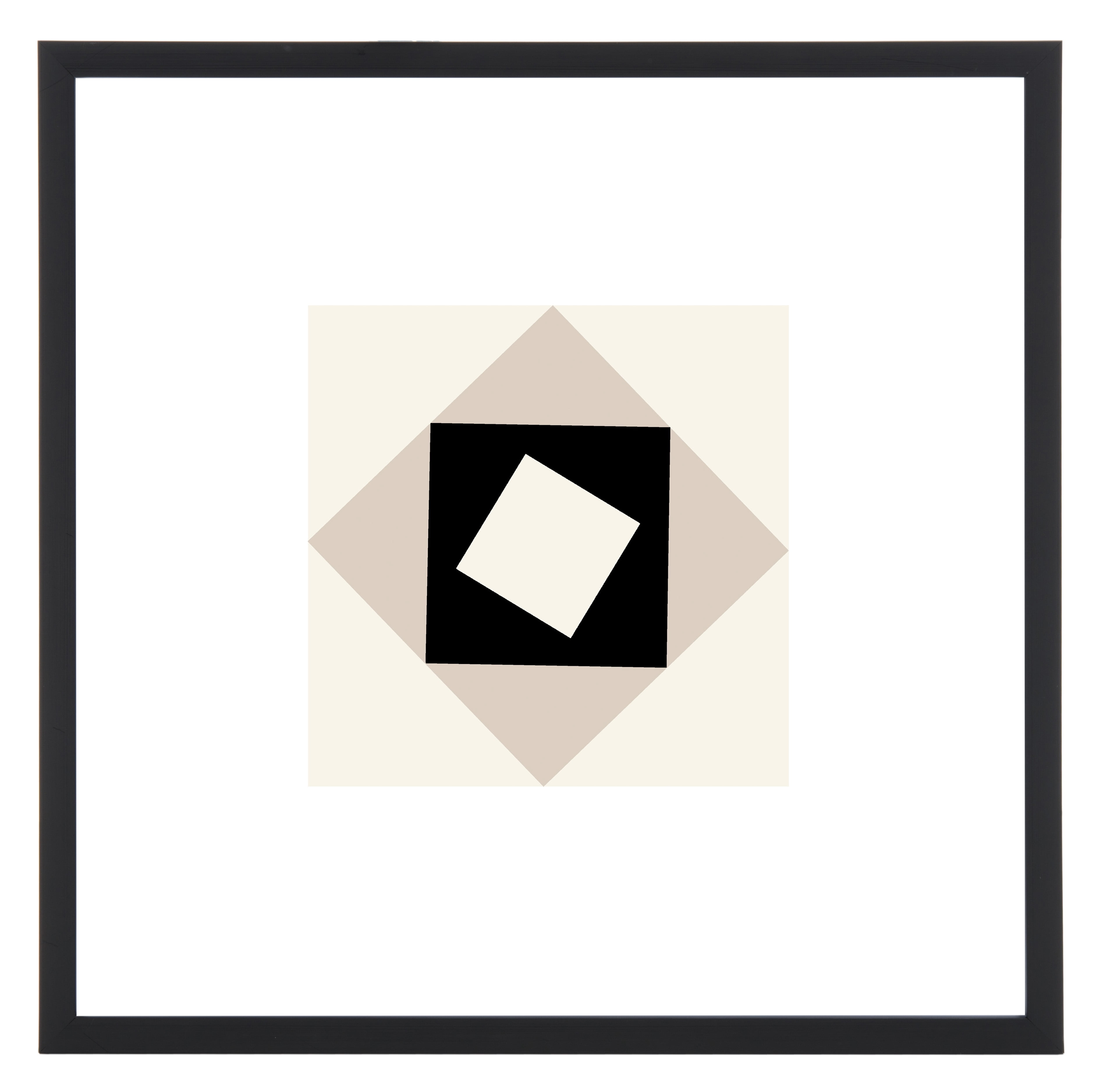 SAFAVIEH Moral Compass 16 in. x 16 in. Framed Wall Art, Ivory/Black