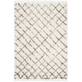 thumbnail image 1 of SAFAVIEH Moroccan Fringe Dorian Geometric Shag Area Rug, Ivory/Grey, 4' x 6', 1 of 5