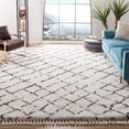 thumbnail image 1 of Safavieh Moroccan Fringe Dorian Geometric Shag Area Rug, Ivory/Gray, 5'3" x 7'6", 1 of 6