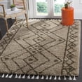 thumbnail image 1 of Safavieh Moroccan Fringe Erksine Geometric Shag Area Rug, Mushroom/Gray, 5'3" x 7'6", 1 of 9