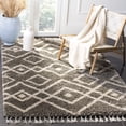 thumbnail image 1 of Safavieh Moroccan Fringe Janella Geometric Shag Area Rug, Gray/Cream, 5'3" x 7'6", 1 of 9