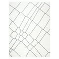 thumbnail image 1 of SAFAVIEH Moroccan Fringe Rylan Abstract Plush Area Rug, Ivory/Grey, 9' x 12', 1 of 4