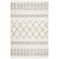 thumbnail image 1 of SAFAVIEH Moroccan Fringe Scarlett Geometric Shag Area Rug, Ivory/Grey, 5'3" x 7'6", 1 of 5
