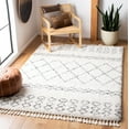 thumbnail image 1 of Safavieh Moroccan Fringe Scarlett Abstract Shag Area Rug, Ivory/Gray, 3' x 5', 1 of 11