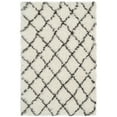 thumbnail image 1 of SAFAVIEH Moroccan Luvenia Geometric Shag Area Rug, Ivory/Grey, 3'3" x 5'3", 1 of 4