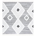 thumbnail image 1 of SAFAVIEH Moroccan Tassel Amy Diamond Shag Area Rug, Grey/Ivory, 6'7" x 6'7" Square, 1 of 8