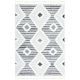 thumbnail image 1 of SAFAVIEH Moroccan Tassel Amy Diamond Shag Area Rug, Grey/Ivory, 9' x 12', 1 of 8