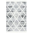 thumbnail image 1 of SAFAVIEH Moroccan Tassel Anabella Diamond Shag Area Rug, Grey/Ivory, 5'3" x 7'6", 1 of 7