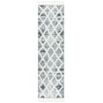 thumbnail image 1 of SAFAVIEH Moroccan Tassel Anabella Diamond Shag Runner Rug, Grey/Ivory, 2'3" x 6', 1 of 7