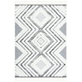 thumbnail image 1 of SAFAVIEH Moroccan Tassel Andreas Diamond Shag Area Rug, Ivory/Grey, 6'7" x 9'2", 1 of 8
