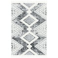 thumbnail image 1 of SAFAVIEH Moroccan Tassel Bronte Geometric Shag Area Rug, Grey/Ivory, 3' x 5', 1 of 7