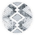thumbnail image 1 of SAFAVIEH Moroccan Tassel Bronte Geometric Shag Area Rug, Grey/Ivory, 6'7" x 6'7" Round, 1 of 7