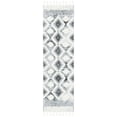 thumbnail image 1 of SAFAVIEH Moroccan Tassel Ciera Medallion Shag Runner Rug, Grey/Ivory, 2'3" x 8', 1 of 7