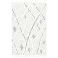thumbnail image 1 of SAFAVIEH Moroccan Tassel Daisy Geometric Shag Area Rug, Beige/Grey, 5'3" x 7'6", 1 of 8