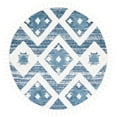 thumbnail image 1 of SAFAVIEH Moroccan Tassel Dawson Geometric Shag Area Rug, Blue/Ivory, 6'7" x 6'7" Round, 1 of 8