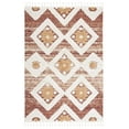 thumbnail image 1 of SAFAVIEH Moroccan Tassel Dawson Geometric Shag Area Rug, Rust/Ivory, 8' x 10', 1 of 8