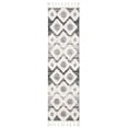 thumbnail image 1 of SAFAVIEH Moroccan Tassel Dawson Geometric Shag Runner Rug, Grey/Ivory, 2'3" x 10', 1 of 7