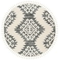 thumbnail image 1 of SAFAVIEH Moroccan Tassel Desmond Southwestern Shag Area Rug, Ivory/Grey, 3' x 3' Round, 1 of 7