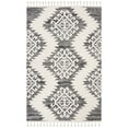thumbnail image 1 of SAFAVIEH Moroccan Tassel Desmond Southwestern Shag Area Rug, Ivory/Grey, 6'7" x 9'2", 1 of 7