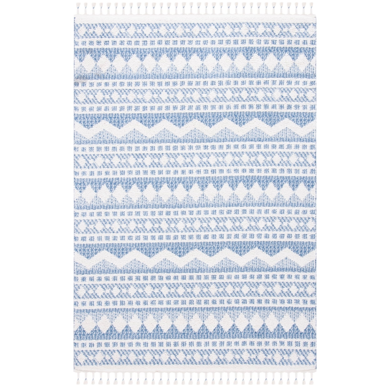 Ivory Diamond Braided 8' x 10' Rectangular Shag Rug