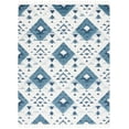 thumbnail image 1 of SAFAVIEH Moroccan Tassel Larry Geometric Shag Area Rug, Blue/Ivory, 8' x 10', 1 of 8