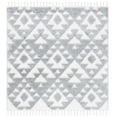 thumbnail image 1 of SAFAVIEH Moroccan Tassel Larry Geometric Shag Area Rug, Gray/Ivory, 6'7" x 6'7" Square, 1 of 8
