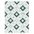 thumbnail image 1 of SAFAVIEH Moroccan Tassel Larry Geometric Shag Area Rug, Green/Ivory, 9' x 12', 1 of 8