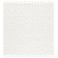 thumbnail image 1 of SAFAVIEH Moroccan Tassel Larry Geometric Shag Area Rug, Ivory, 5'3" x 5'3" Square, 1 of 8