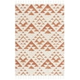 thumbnail image 1 of SAFAVIEH Moroccan Tassel Larry Geometric Shag Area Rug, Ivory/Brick Rust, 8' x 10', 1 of 8