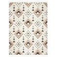thumbnail image 1 of SAFAVIEH Moroccan Tassel Larry Geometric Shag Area Rug, Ivory/Brown, 11' x 15', 1 of 7