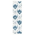 thumbnail image 1 of SAFAVIEH Moroccan Tassel Larry Geometric Shag Runner Rug, Blue/Ivory, 2'3" x 12', 1 of 11