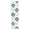 thumbnail image 1 of SAFAVIEH Moroccan Tassel Larry Geometric Shag Runner Rug, Green/Ivory, 2'3" x 10', 1 of 8