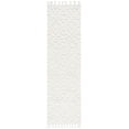 thumbnail image 1 of SAFAVIEH Moroccan Tassel Larry Geometric Shag Runner Rug, Ivory, 2'3" x 12', 1 of 12