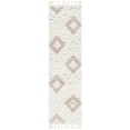 thumbnail image 1 of SAFAVIEH Moroccan Tassel Larry Geometric Shag Runner Rug, Ivory/Beige, 2'3" x 6', 1 of 12