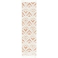 thumbnail image 1 of SAFAVIEH Moroccan Tassel Larry Geometric Shag Runner Rug, Ivory/Brick Rust, 2'3" x 8', 1 of 7