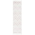 thumbnail image 1 of SAFAVIEH Moroccan Tassel Larry Geometric Shag Runner Rug, Ivory/Pink, 2'3" x 8', 1 of 7
