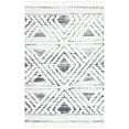 thumbnail image 1 of SAFAVIEH Moroccan Tassel Nessa Diamond Shag Area Rug, Ivory/Grey, 8' x 10', 1 of 8