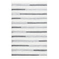 thumbnail image 1 of SAFAVIEH Moroccan Tassel Owen Striped Shag Area Rug, Ivory/Grey, 4' x 6', 1 of 8