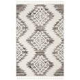 thumbnail image 1 of SAFAVIEH Moroccan Tassel Shag Desmond Area Rug, Ivory/Brown, 4' x 6', 1 of 7