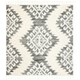 thumbnail image 1 of SAFAVIEH Moroccan Tassel Desmond Southwestern Shag Area Rug, Ivory/Grey, 6'7" x 6'7" Square, 1 of 10
